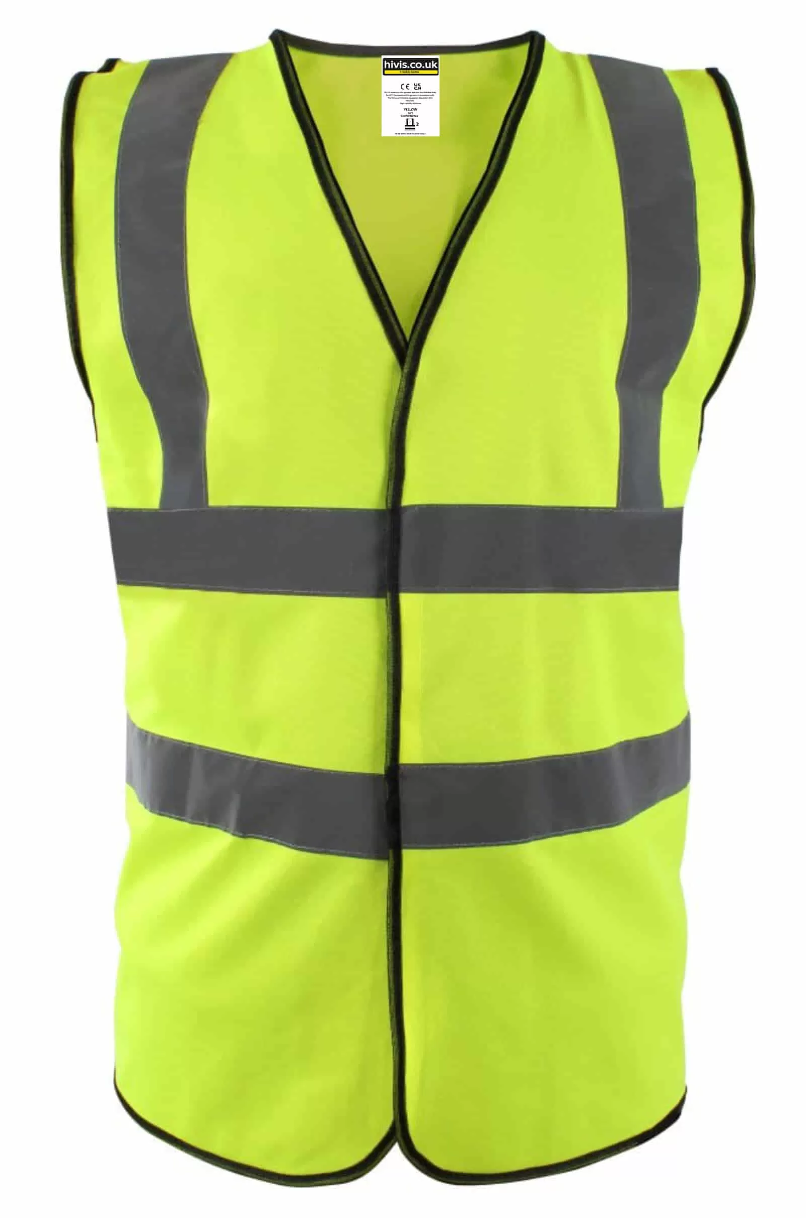 Yellow Hi Visibility Long Sleeve Safety Vest Waistcoat EN471 - High Viz Vis
