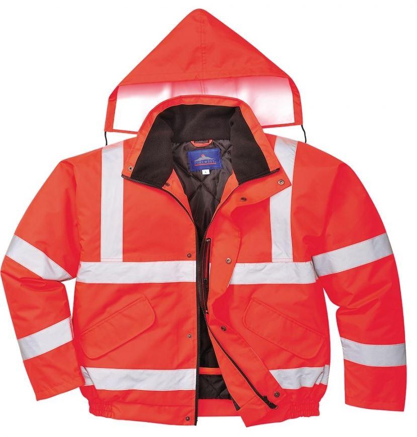 Red Hi Vis Bomber Jacket Portwest S463