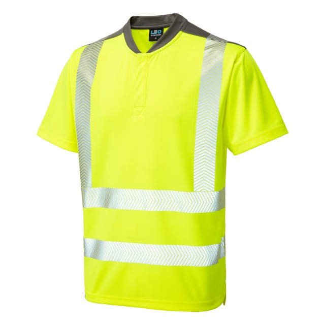 Leo Yellow Hivis Performance T-Shirt T12-Y