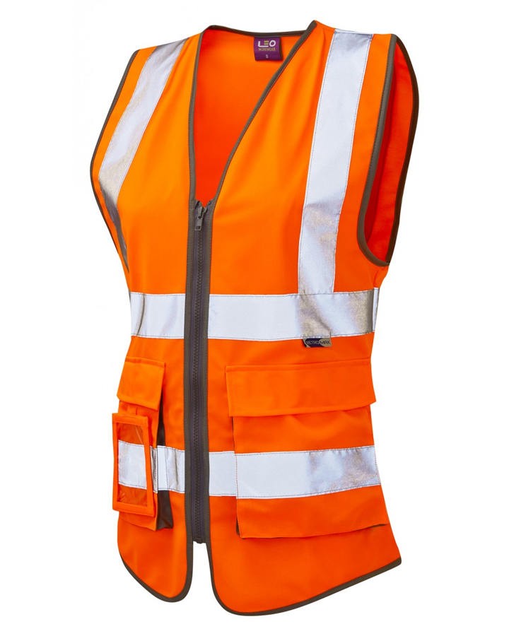 Ladies Hi Vis Vest With Pockets Leo WL11