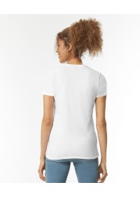 White Gildan Softstyle Women's T-Shirt GD072