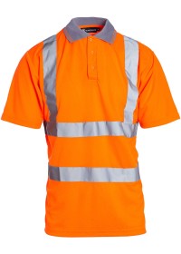 Custom Printed Orange Hi Vis Polo Shirt