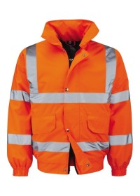 Custom Printed Orange Hi Vis Bomber Jacket