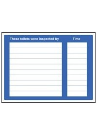 These toilets were inspected sign