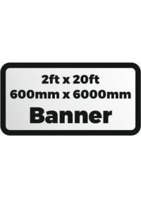 Printed banner 2ftx20ft 600x6000mm