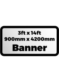 Custom Printed Banner 3ftx14ft 900x4200mm