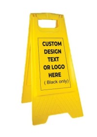 Custom printed Yellow A frame personalised sign