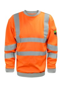 Flame Retardant ARC Orange Hivis Long Sleeve Poloshirt
