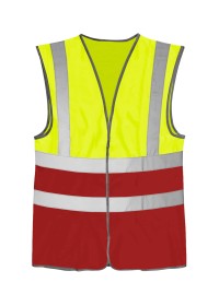 Yellow and Red Hi Vis Vest