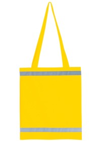 Yellow Hi Vis Shopper Bag With Long Handle Warnsac KXTLH