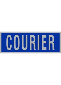 Courier Reflective Badge - Blue/Silver