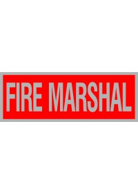 Fire Marshal Reflective Badge - Red/Silver