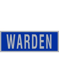 Warden Reflective Badge - Blue/Silver