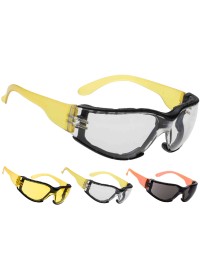 Yellow Custom Printed Safety Glasses PS32