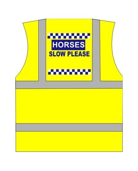 Horse Riding vest "Horse Slow" polite print