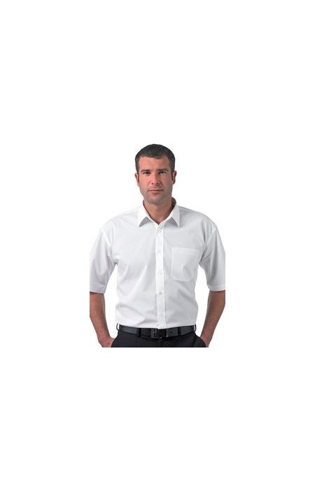 Russell J937M Short sleeve 100% cotton poplin shirt